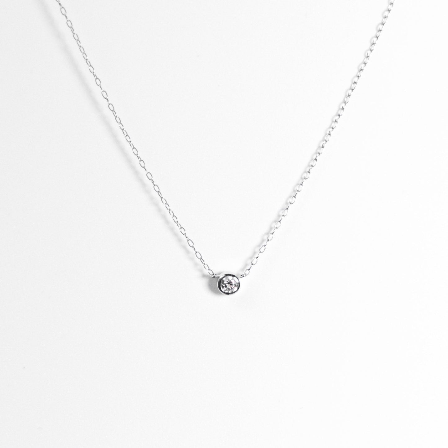 0.1ct 1Point Diamond Necklace - aucentic