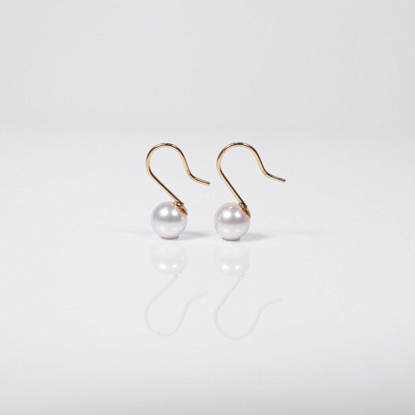 18K Akoya Pearl Drop Earrings - aucentic